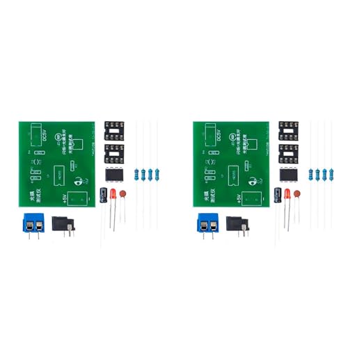 Tynmoel 2X Optokoppler-Tester-Kit 555 Anwendung Leiterplatte Praxis Schweißen DIY Elektronisches Ersatzteilset Ohne Gleichstromkabel von Tynmoel