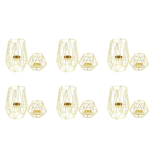 Tynmoel Set mit 12 goldfarbenen geometrischen Metall-Teelichthaltern für Wohn- und Badezimmerdekorationen Tynmoel Set mit 12 goldfarbenen geometrischen Metall-Teelichthaltern für Wohn- und Badezimmerdekorationen von Tynmoel