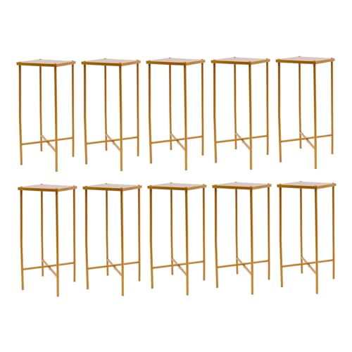 10er-Set Quadratischer Gold Hochzeitsbogen 23 * 23 * 57cm Metallbogen Hintergrundständer Ballonbogenständer für Geburtstag Hochzeit Babyparty Brautparty von TyochiAki
