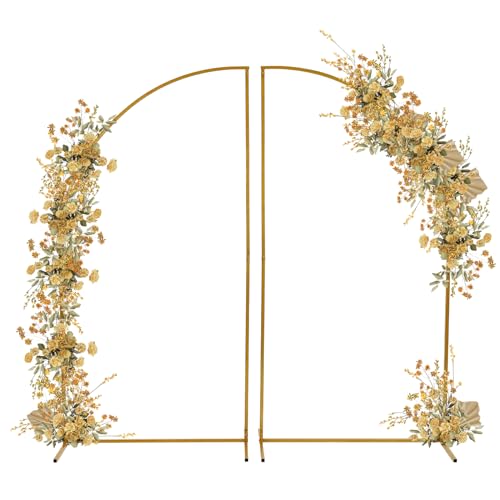 2er-Set Bogenförmiger Gold Hochzeitsbogenständer 90 * 180cm Metallbogen Hintergrundständer Ballonbogenständer für Geburtstag Hochzeit Babyparty Brautparty von TyochiAki