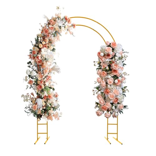 Bogenförmiger Gold Hochzeitsbogen 150 * 60 * 220cm Metallbogen Hintergrundständer Ballonbogenständer für Geburtstag Hochzeit Babyparty Brautparty von TyochiAki