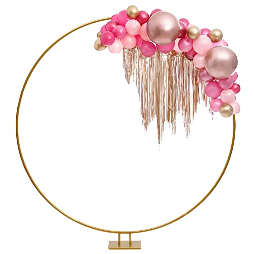 Runder Gold Hochzeitsbogenständer 2 * 2,1m Metallbogen Hintergrundständer Ballonbogenständer für Geburtstag Hochzeit Babyparty Brautparty von TyochiAki