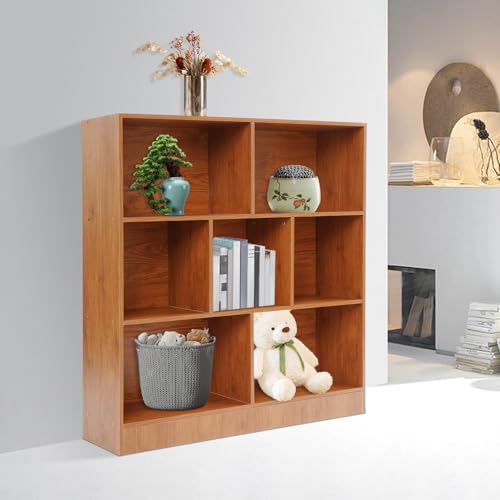 TyochiAki Bücherregal mit 8 Offenen Fächern 100 * 24 * 100cm Bodenstehendes Bücherschrank Aufbewahrungsregal für Schlafzimmern Wohnzimmern Arbeitszimmern TyochiAki Bücherregal mit 8 Offenen Fächern 100 * 24 * 100cm Bodenstehendes Bücherschrank Aufbewahrungsregal für Schlafzimmern Wohnzimmern Arbeitszimmern von TyochiAki