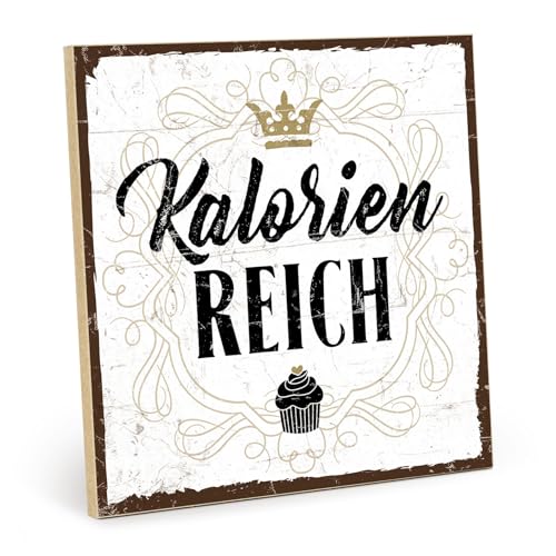 TypeStoff Holzschild mit Spruch – KALORIENREICH – Grafik-Bild bunt, Schild, Wandschild, Türschild, Holztafel, Holzbild mit Zitat/Aphorismus als Geschenk und Dekoration - HS-00305 TypeStoff Holzschild mit Spruch – KALORIENREICH – Grafik-Bild bunt, Schild, Wandschild, Türschild, Holztafel, Holzbild mit Zitat/Aphorismus als Geschenk und Dekoration - HS-00305 von TypeStoff