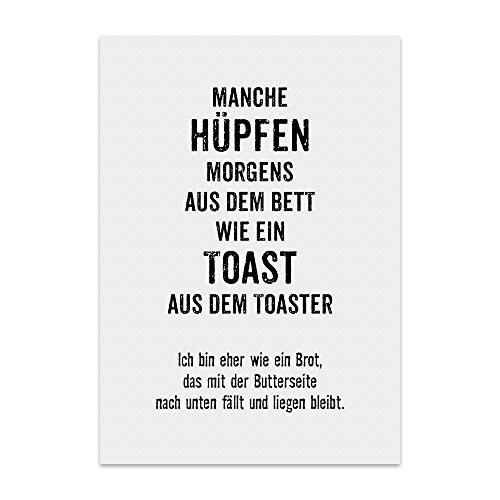 TypeStoff Kunstdruck, Poster mit Spruch – Toastbrot – lustiges Typografie-Bild auf hochwertigem Karton - Plakat, Druck, Print, Wandbild - KD-00219-M von TypeStoff