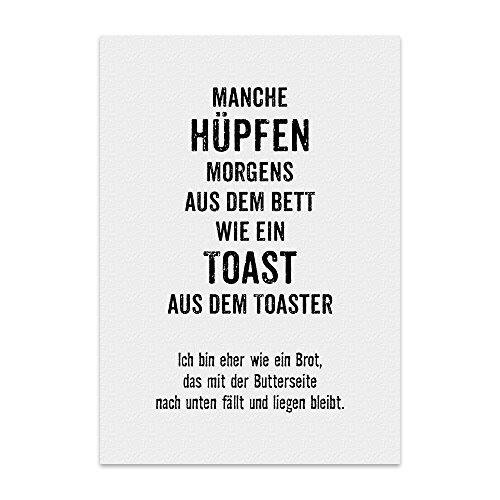 TypeStoff Kunstdruck, Poster mit Spruch – Toastbrot – lustiges Typografie-Bild auf hochwertigem Karton - Plakat, Druck, Print, Wandbild - KD-00219-L von TypeStoff