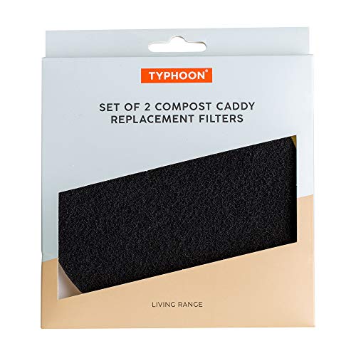 TYPHOON LIVING Kollektion, Biomülleimer Küche Pastellgrau, Komposter Küche 2,7 Liter, hygienischer und geruchsneutraler Bio Mülleimer, innenliegender Kohlefilter, herausnehmbarer Kunststoffeimer von Typhoon