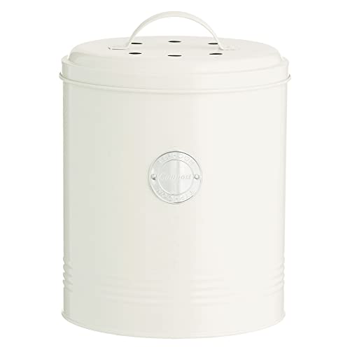 Typhoon Living - Kompostbehälter, pastellcreme, 2,5 Liter, 17,5 x 17,5 x 20 cm von Typhoon
