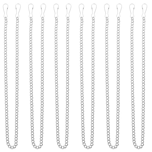 Tyqour 6 Stück Blumenampel Ketten 50cm Metallkette zum Aufhängen, Blumentopfkette Silber Blumentopf Hängend Blumenampel Haken Metall Ketten Aufhängen für Vogelhäuschen Windspiele Laternen Deko von Tyqour