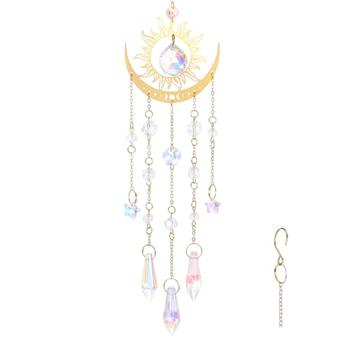 Tyqour Suncatcher Kristall Sonnenfänger Fenster Lichtfänger zum Aufhängen Fensterdeko Hängend Windspiel Regenbogen Sonnen Mond Sonnenfänger Kristall für Garten Weihnachten Party Hochzeit Flammenmond Tyqour Suncatcher Kristall Sonnenfänger Fenster Lichtfänger zum Aufhängen Fensterdeko Hängend Windspiel Regenbogen Sonnen Mond Sonnenfänger Kristall für Garten Weihnachten Party Hochzeit Flammenmond von Tyqour