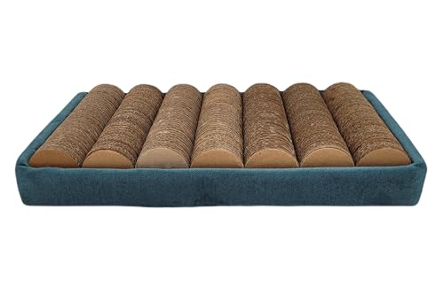 Aimé – Kratzbrett für Katzen, Karton, Mini-Wellen – Katzenkratzer aus Veloursstoff – aus Auffangkartons – mit einem Beutel Catnip – 41 x 23 cm – hergestellt in Tunesien Aimé – Kratzbrett für Katzen, Karton, Mini-Wellen – Katzenkratzer aus Veloursstoff – aus Auffangkartons – mit einem Beutel Catnip – 41 x 23 cm – hergestellt in Tunesien von Tyrol