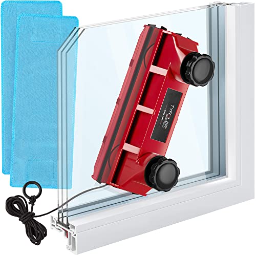 Tyroler | Der Glider D2 AFC Magnetischer Fensterreiniger | Einzel- und Doppelverglasung 2-18mm | 3M Sicherheitsseil | Beidseitige Reinigung von Tyroler Bright Tools