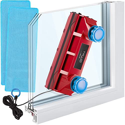 Tyroler | Der Glider D3 AFC Magnetischer Fensterreiniger | Einzel- und Doppelverglasung 2-28mm | 3M Sicherheitsseil | Beidseitige Reinigung von Tyroler Bright Tools