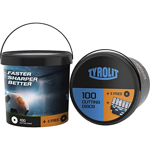 TYROLIT Trennscheiben-Set gerade Premium 125 x 1.0 mm 2in1 superdünn Aluminiumoxid Fein 60.0 Inhalt: 105 Stück für Winkelschleifmaschine von Tyrolit