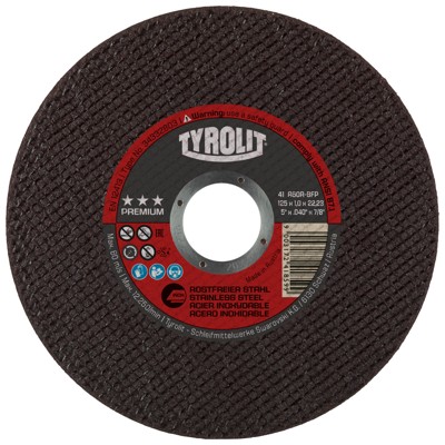 Trennscheibe ø125 x 1,6 x 22,23mm gerade A46R PREMIUM Edelstahl von Tyrolit