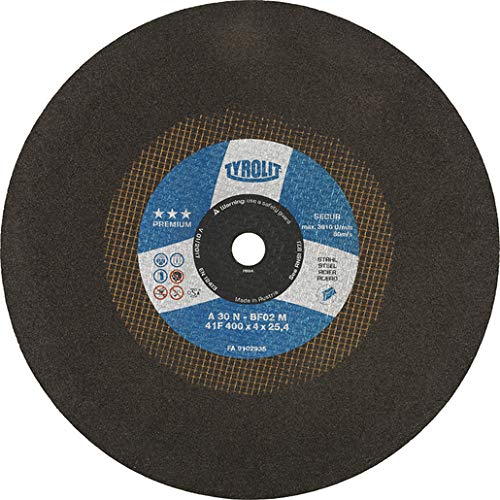 Tyrolit 615549 Premium-Trennscheibe, 41F, 350 mm x 2,5 mm x 25,4 mm, A46N4Bf71M, Spezifikation: 10 Stück von Tyrolit