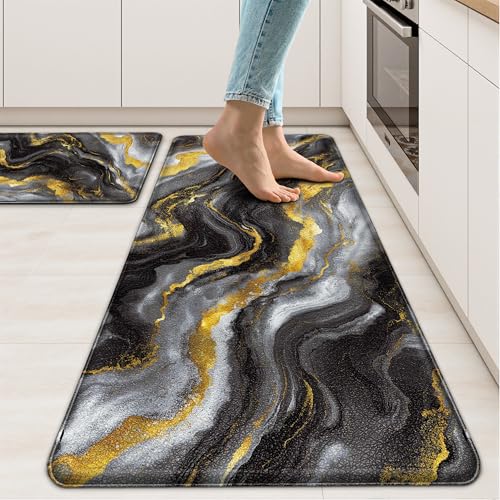 Tyrot Moderne Marmor-Küchenteppiche, 2er-Set von Tyrot