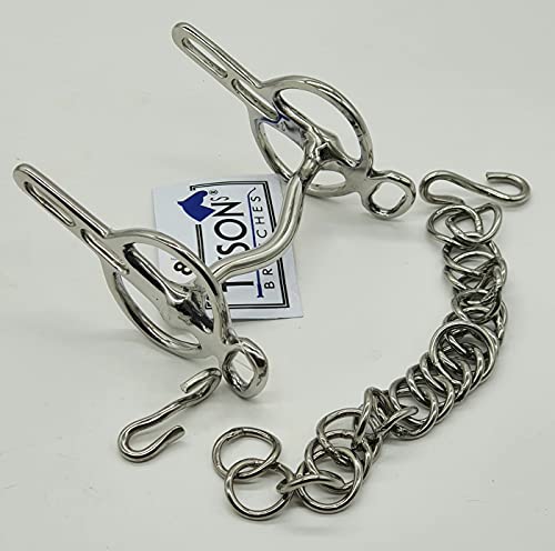 Liverpool Kandare Stange Minishetty Shetty Minipony 8,5 9,5 10,5 11,5 leichte Zungenfreiheit 2 Schlüssellöcher Tysons Silberfarben Rostfrei (9,5 cm) von Tysons Breeches