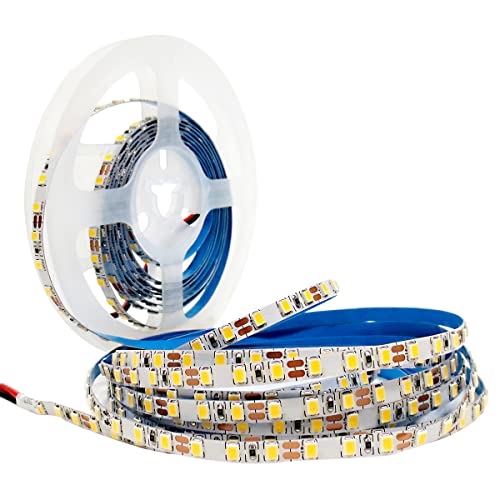 Tyun 12V LED Streifen Licht, 5mm Breit, 600 LEDs Natürliches Weiß 4000K 5 Meter LED Strip Lichtband SMD 2835 IP20 Flexibel LED Band LED Lichtleiste für Garten, Schlafzimmer, Küche Dekoration von Tyun