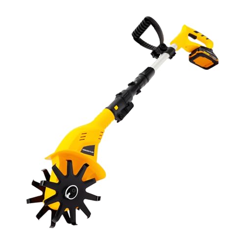 Kabellose Abbaumaschine, Akku-bodenhacke, 20v 2.0ah Li-on Batterie, Verstellbare Länge, 250 U/min, Kann Zum Pflügen, Drehen, Gräben, Unkraut, Gelb Und Schwarz Kabellose Abbaumaschine, Akku-bodenhacke, 20v 2.0ah Li-on Batterie, Verstellbare Länge, 250 U/min, Kann Zum Pflügen, Drehen, Gräben, Unkraut, Gelb Und Schwarz von Tyvotrend