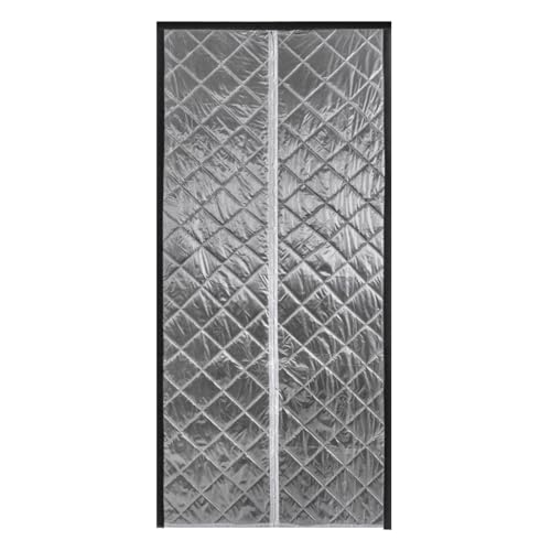 Magnetischer Thermo Türvorhang, Thermovorhang KäLteschutz Winddicht Isoliervorhang, Wärmeschutzvorhang Kälteschutzvorhang mit Schließautomatik, für Tür, Balkontür (Grau, 95x210cm) von Tyvotrend