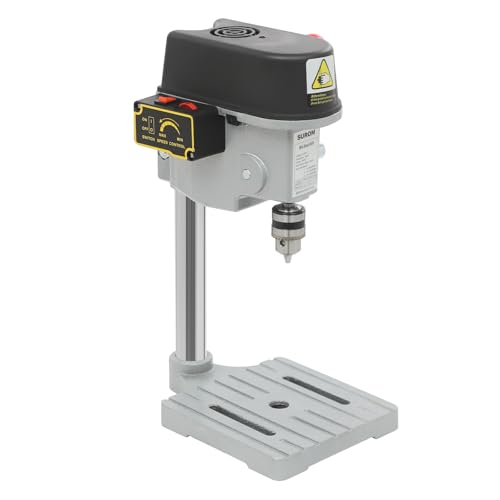 Ständerbohrmaschine 340w Tischbohrmaschine Tragbar, 3-stufige Geschwindigkeitseinstellung, 25mm Max. Bohrtiefe Für Holz Metall Und Kunststoff Electric Drill Press von Tyvotrend