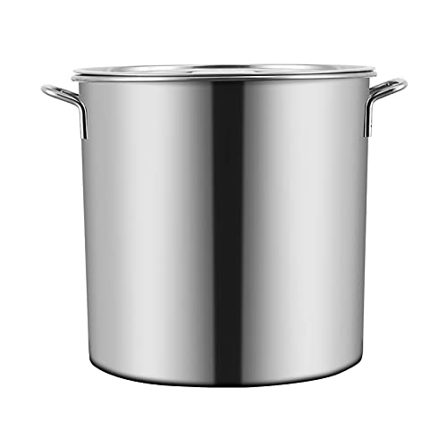 Kochtöpfe Großer Lagertopf, professioneller induktionssicherer Edelstahl-Stock-Pot mit Deckel, geeignet für verschiedene Wärmequellen, 6 Größe (Size : 40cm*40cm(49L)) von Tywedmiy