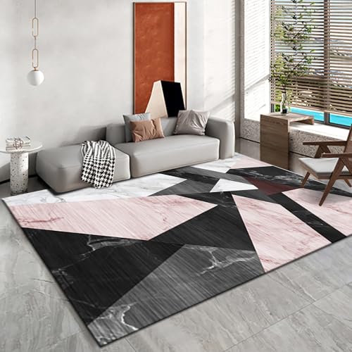 Anti rutsch Teppich Modern Tint rosa grau Geometrie Design couchtisch rutschstopp 160x200cm Anti rutsch Teppich Modern Tint rosa grau Geometrie Design couchtisch rutschstopp 160x200cm von Tzvpsu