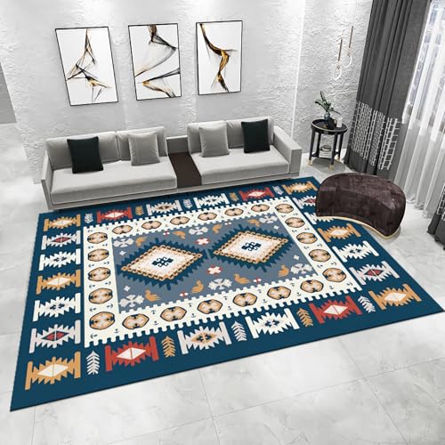Anti rutsch für Teppich Blau gelb geometrisches Design Kinderspielteppich Flur Teppich rutschfest Wohnzimmer Couch teppiche 160x230cm Anti rutsch für Teppich Blau gelb geometrisches Design Kinderspielteppich Flur Teppich rutschfest Wohnzimmer Couch teppiche 160x230cm von Tzvpsu