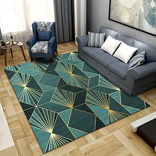 Anti rutsch für Teppich Grün gelb Streifen Geometrie Modernes Design rutschstopp büro deko 80x160cm Anti rutsch für Teppich Grün gelb Streifen Geometrie Modernes Design rutschstopp büro deko 80x160cm von Tzvpsu