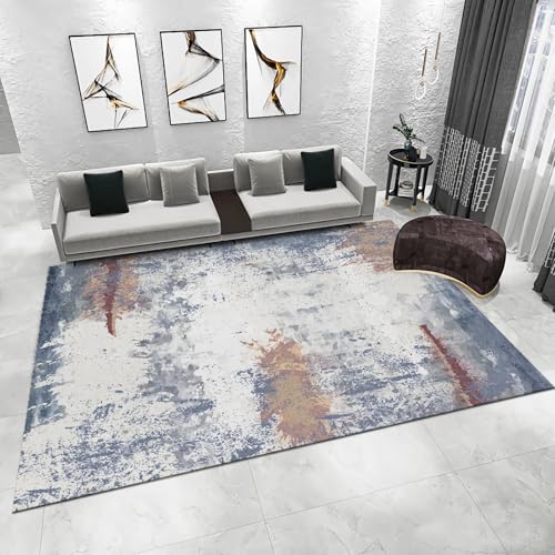 Baby Teppich Blau grau abstrakte Tinte Ölgemälde Design Wohnzimmer Teppich esszimmer Teppich Teppich kuschelig 120x160cm von Tzvpsu