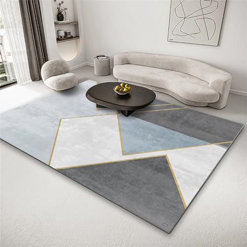 Baby Teppich Blau grau einfach geometrisch Design Kamin Wohnzimmer Couch teppiche abwaschbarer 180x250cm Baby Teppich Blau grau einfach geometrisch Design Kamin Wohnzimmer Couch teppiche abwaschbarer 180x250cm von Tzvpsu