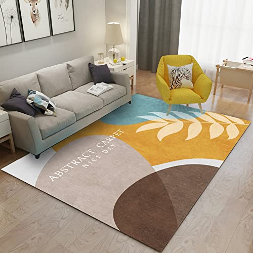 Babyteppich mädchen Blau gelb braun geometrisch Blättermuster kinderzimmer teppiche Tisch Wohnzimmer modern Teppich 120x160cm Babyteppich mädchen Blau gelb braun geometrisch Blättermuster kinderzimmer teppiche Tisch Wohnzimmer modern Teppich 120x160cm von Tzvpsu