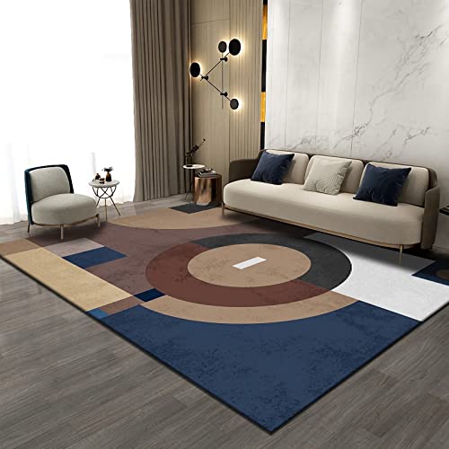 Babyteppich mädchen blau braun schwarz modern geometrisches Design Baby Teppich teppiche fürs kinderzimmer 200x350cm von Tzvpsu