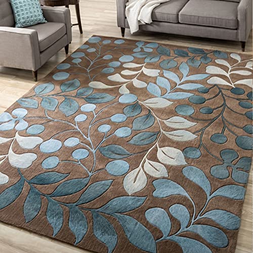 Babyzimmer Teppich Blau Braun Creme Moderne Graffiti Blätter Muster küche teppichvorleger jugendzimmer deko Jungen 200x350cm Babyzimmer Teppich Blau Braun Creme Moderne Graffiti Blätter Muster küche teppichvorleger jugendzimmer deko Jungen 200x350cm von Tzvpsu