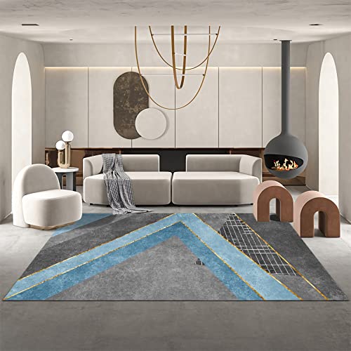 Balkon Boden Teppich Moderne abstrakte Blaue graue gelbe geometrische Muster inneneinrichtung deko männer Wohnung 160x230cm von Tzvpsu