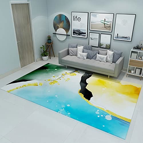 Balkonteppich Blau Gelb Grün Moderne Graffiti Ölgemälde Design Balkon deko Kitchen Teppich 80x120cm Balkonteppich Blau Gelb Grün Moderne Graffiti Ölgemälde Design Balkon deko Kitchen Teppich 80x120cm von Tzvpsu