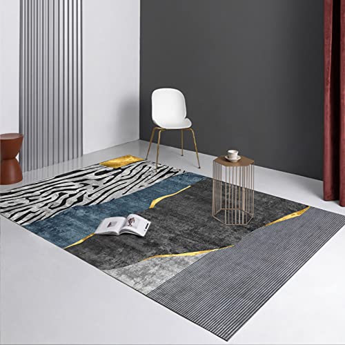 Bodenteppich Blau Gelb Grau Geometrie Zebra Streifen Design küchen Teppich waschbar teppiche modern Designer für Wohnzimmer 160x200cm Bodenteppich Blau Gelb Grau Geometrie Zebra Streifen Design küchen Teppich waschbar teppiche modern Designer für Wohnzimmer 160x200cm von Tzvpsu