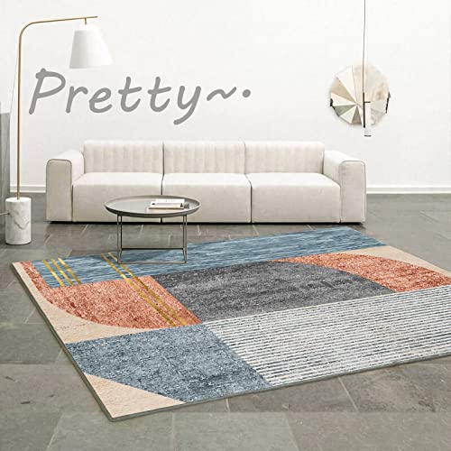 Couchtisch deko Teppich Blau Gelb Grau Moderne Streifen Geometrie Design antirutsch Balkon 80x160cm Couchtisch deko Teppich Blau Gelb Grau Moderne Streifen Geometrie Design antirutsch Balkon 80x160cm von Tzvpsu