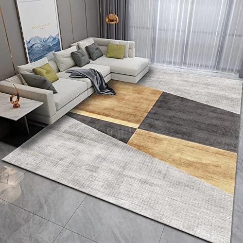 Couchtisch modern Teppich Anti-Rutsch waschable gelb grau Geometrisches Design Kamin deko Wohnzimmer zimmerdeko 200x300cm Couchtisch modern Teppich Anti-Rutsch waschable gelb grau Geometrisches Design Kamin deko Wohnzimmer zimmerdeko 200x300cm von Tzvpsu