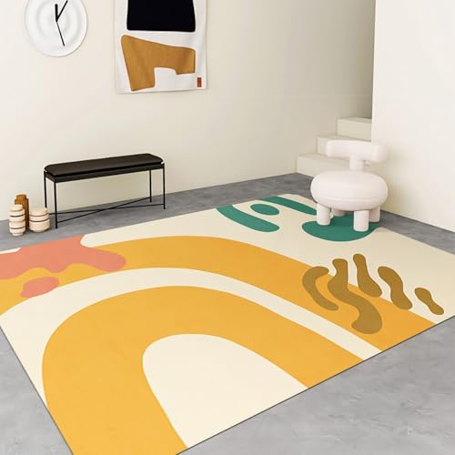 Deko für Balkon Modern minimalistisch gelb rosa grün geometrisch Design teppiche Wohnzimmer esstisch Teppich 200x350cm von Tzvpsu