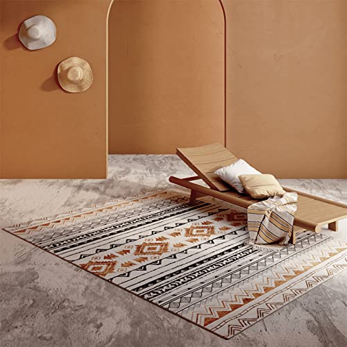 Deko für Schlafzimmer Gelb schwarz grau modernes geometrisches Muster couchtisch Teppich schallschutz 120x160cm von Tzvpsu