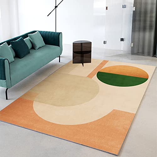 Deko jugendzimmer mädchen Modern Minimalistisch Gelb grün Geometrisches Muster couchtisch Teppich Jungen 120x160cm von Tzvpsu