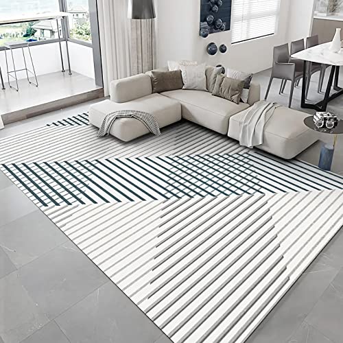 Deko männer Wohnung Blau grau modern geometrische Streifen Design esstisch Teppich schlafzimmerdeko 180x250cm Deko männer Wohnung Blau grau modern geometrische Streifen Design esstisch Teppich schlafzimmerdeko 180x250cm von Tzvpsu