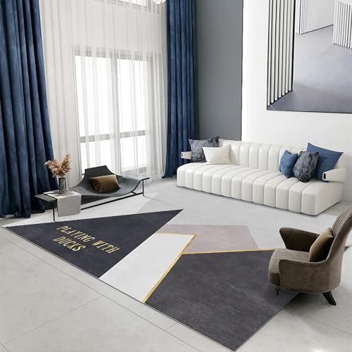 Dekoration Schlafzimmer Teenager Einfaches geometrisches Muster mit graugelben Buchstaben Zimmer deko mädchen Kinder Spiel Teppich 140x200cm Dekoration Schlafzimmer Teenager Einfaches geometrisches Muster mit graugelben Buchstaben Zimmer deko mädchen Kinder Spiel Teppich 140x200cm von Tzvpsu