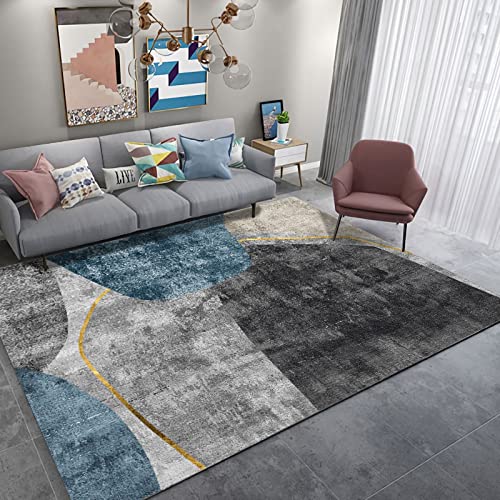 Dekoration Wohnung modern Blau Grau Moderne Tinte Design Geometrie Stil deko esstisch Moderne teppiche 160x230cm von Tzvpsu
