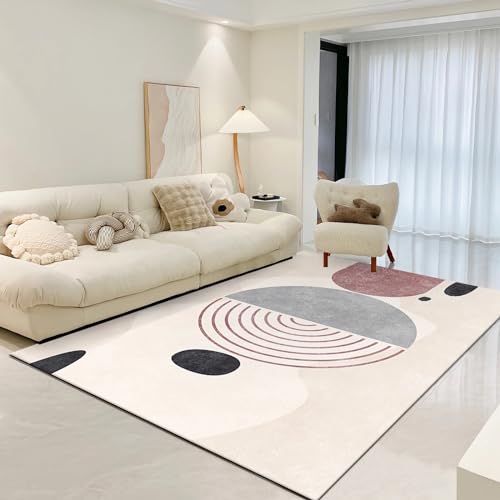 Esstisch deko,Waschbarer Rutschfester Teppich Grau Schwarz Schlichtes Design,läufer rutschfest deko Schlafzimmer modern,160x230cm von Tzvpsu