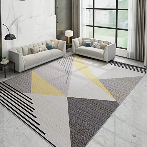 Esstisch deko Gelb-Grau-Beige-Streifen Geometrisches Dreieckmuster kuschelige teppiche Zimmer Accessoires 200x350cm Esstisch deko Gelb-Grau-Beige-Streifen Geometrisches Dreieckmuster kuschelige teppiche Zimmer Accessoires 200x350cm von Tzvpsu