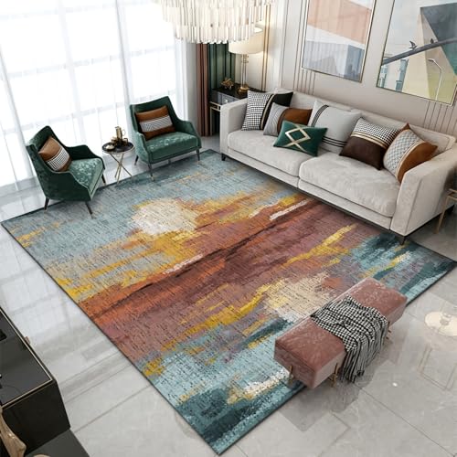 Esszimmer Teppich Gelb blau braun abstrakte Tinte Graffiti Öl Gemälde Design kinderteppich waschbar tepiche für Wohnzimmer modern 200x350cm Esszimmer Teppich Gelb blau braun abstrakte Tinte Graffiti Öl Gemälde Design kinderteppich waschbar tepiche für Wohnzimmer modern 200x350cm von Tzvpsu