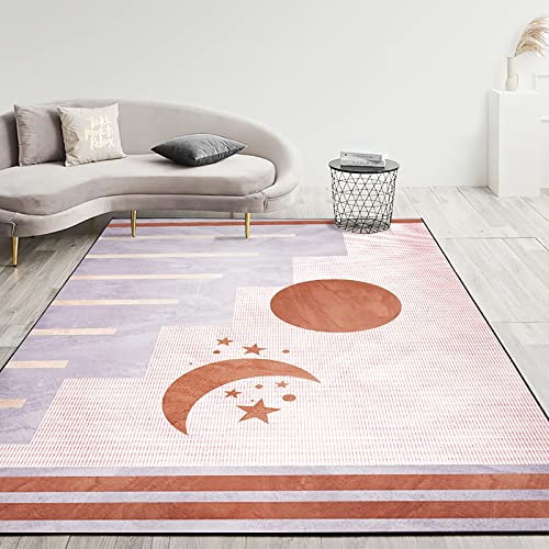 Flur Teppich Gelb lila Geometrie Design Graffiti Stern Mond Muster Wohnung deko sitzecke Teppich 160x200cm von Tzvpsu